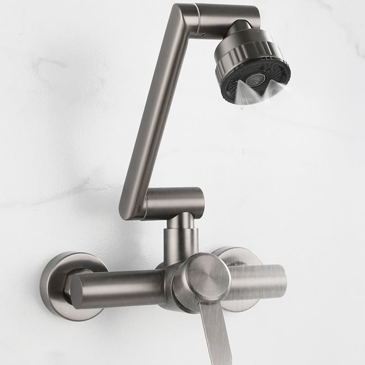 Sikunuo | Modern Wall-Mount Kitchen Faucet Single Handle Faucet in Chrome