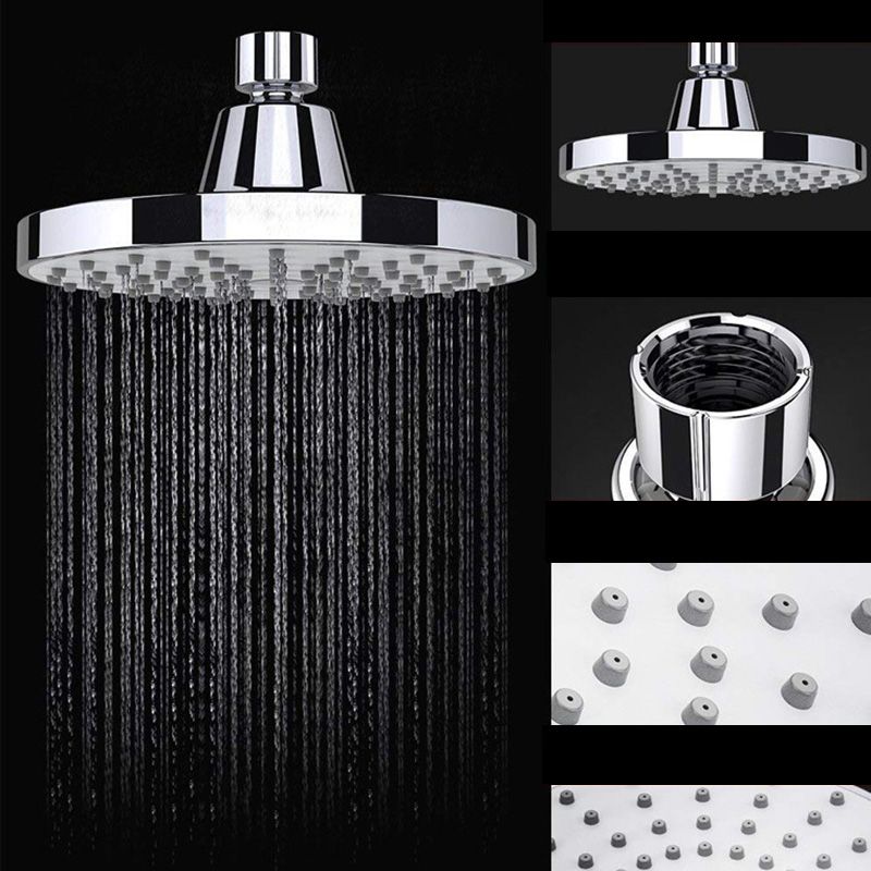 Sikunuo | Round Fest Shower Head Silver Single Jet Wall Mounted Shower Head