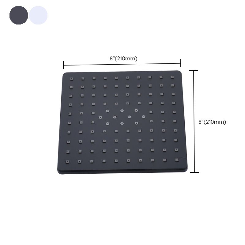 Sikunuo | Contemporary Style Shower Head Plastic Fixed Shower Head in Round and Square Shape