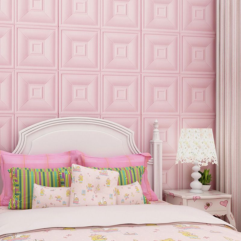 Sikunuo | Glam Style Foam Water-Resistant Wall Cladding Living Room 3D Embossing Wall Cladding
