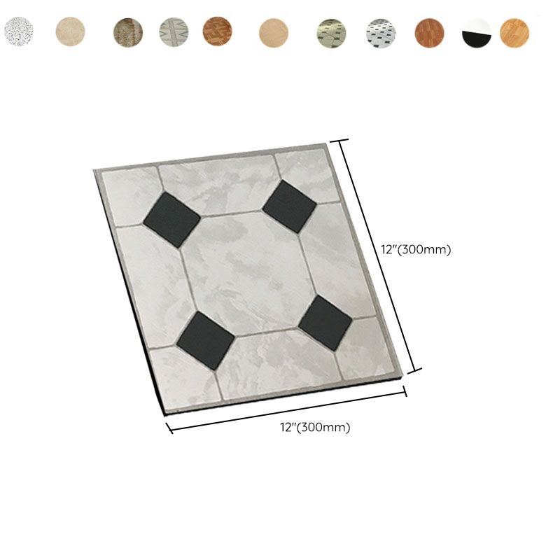 Sikunuo | Smooth PVC Floor Covering Peel and Stick Waterproof Square Vinyl Flooring