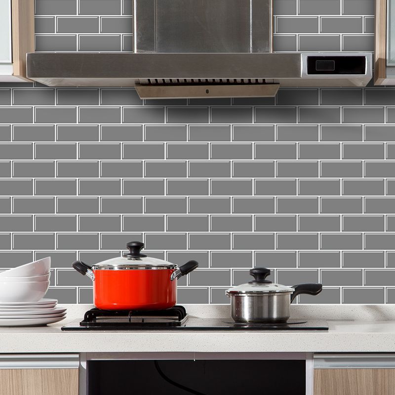 Sikunuo | Tile Peel & Stick Rectangle Waterproof Solid Plastic Peel & Stick Subway Tile for Shower