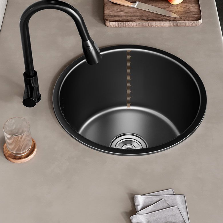 Sikunuo | Contemporary Style Round Kitchen Sink Stainless Steel Kitchen Sink