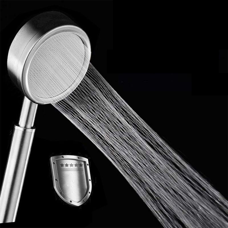 Sikunuo | Modern Shower Head Stainless Steel Round Metal Handheld Shower Head