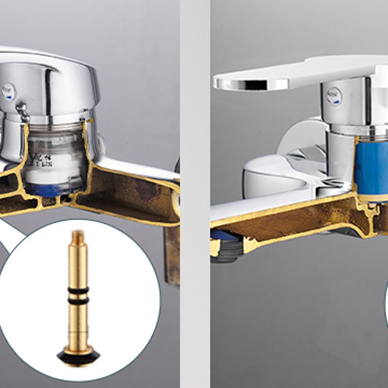 Sikunuo | Popular Wall-Mounted Bathtub Faucet Fixed Lever Handle Bathtub Filler Trim