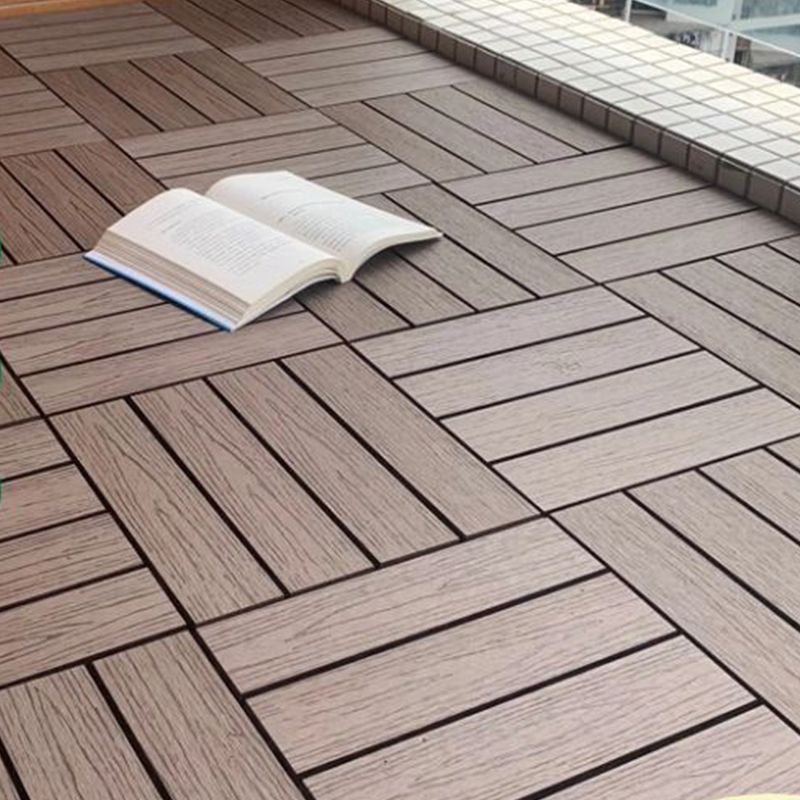 Sikunuo | Wooden Floor Tile Solid Color Click Lock Non-Slip Outdoor Terrace