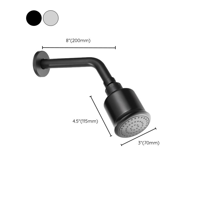 Sikunuo | Round shower head made of stainless steel in silver wall-mounted shower head