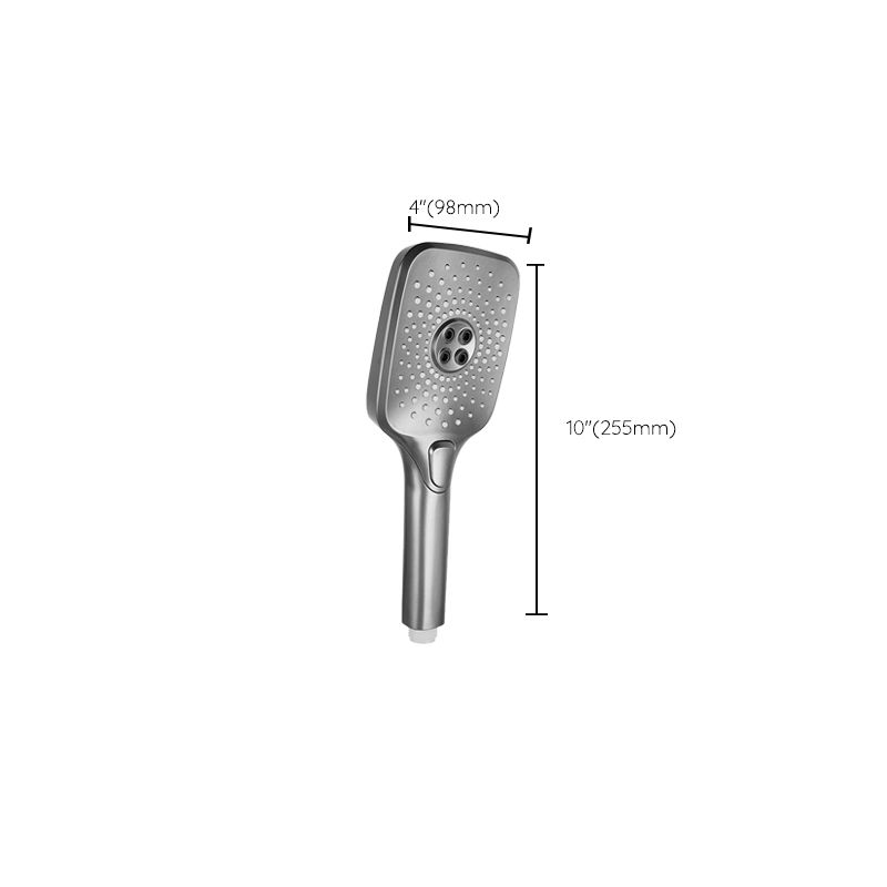 Sikunuo | Modern Gray Showerhead Combo Standard Spray Pattern Rectangular Large Showerhead