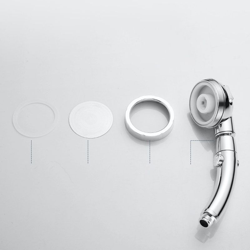 Sikunuo | Contemporary Shower Combination Hand Shower Plastic Wall Mount Round Shower Head Combination