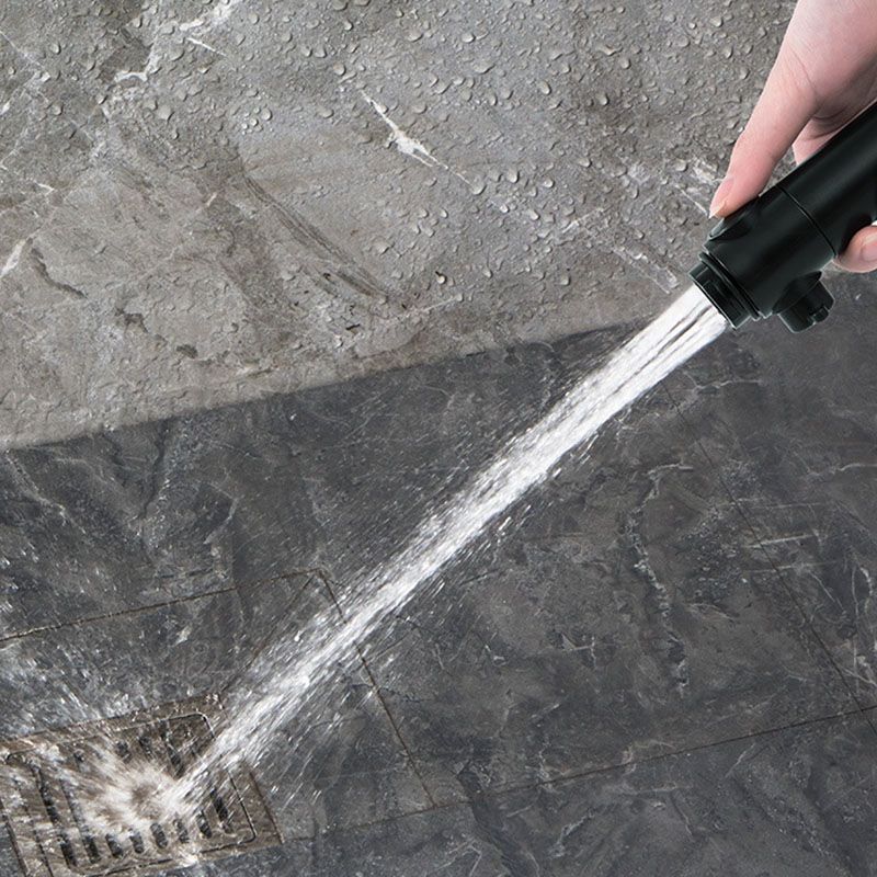 Sikunuo | Contemporary Shower Head Combo Hand Shower Plastic Wall Mount Black Shower Head