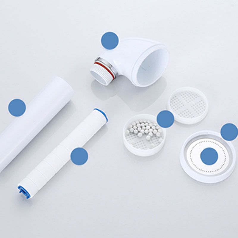 Sikunuo | White round shower head plastic supercharged hand shower