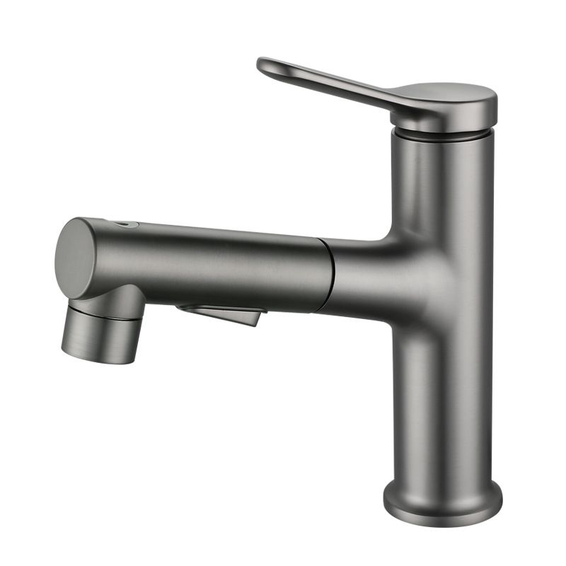 Sikunuo | Modern Extendable Sink Faucet Bathroom Faucet Brass 1 Handle Sink Faucet with Water Hose