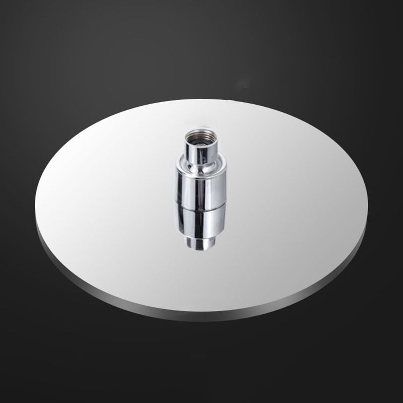 Sikunuo | Metal Shower Combo Contemporary Fixed Shower Head with Round and Rectangular Shape