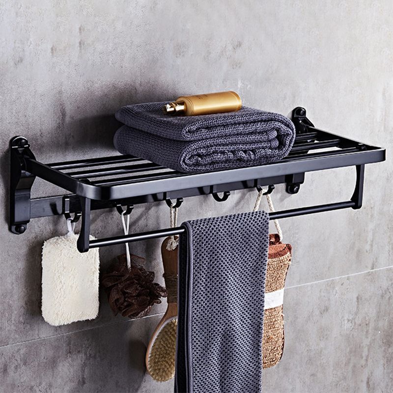 Sikunuo | Modern 5/6-piece bathroom accessory set with bathroom shelf/robe hooks/towel bar