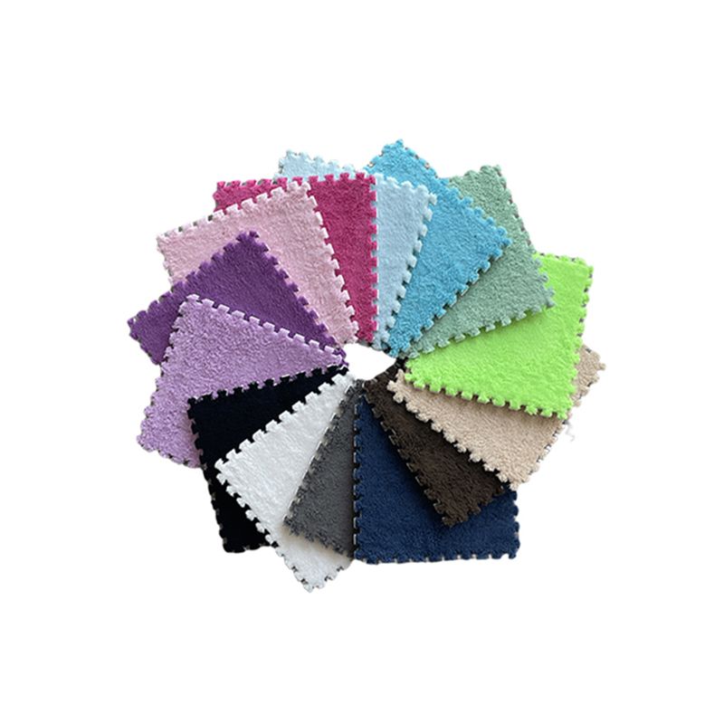 Sikunuo | Multicolored Level Loop Carpet Tile Non-Slip Composite Floor Tiles for Bedroom