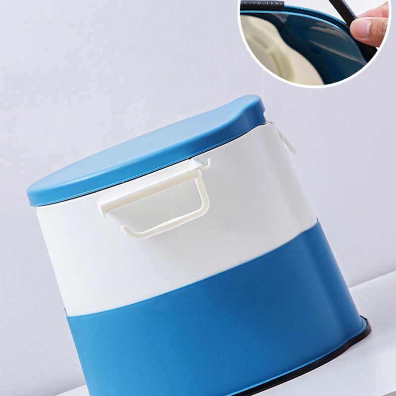 Sikunuo | Modern Flush Toilet Plastic Round Floor Mounted Toilet Bowl for Bathroom