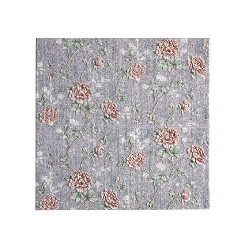 Sikunuo | Modern Wall Panel 3D Floral Print Peel and Stick Waterproof Wall Covering