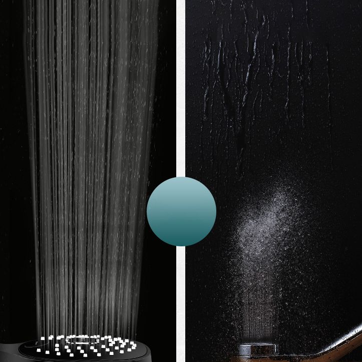 Sikunuo | Contemporary Handheld Supercharged Shower Head Square Metal Spray Head