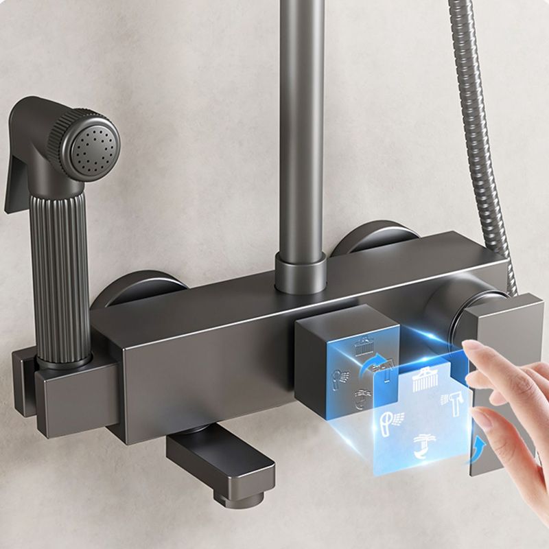 Sikunuo | Modern shower accessories push-button shower head wall-mounted shower combination