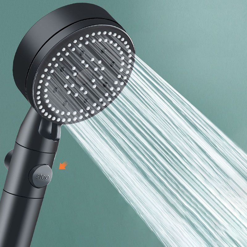 Sikunuo | Metal Black Shower Head Self-Cleaning Standard Round Hand Shower