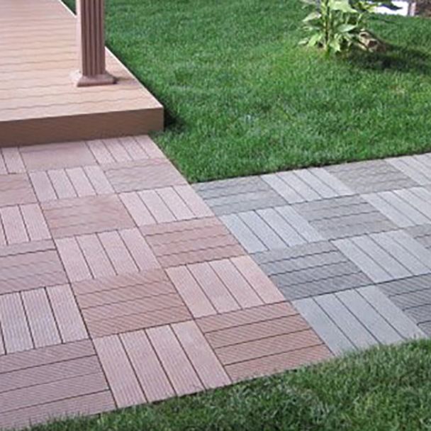 Sikunuo | Deck Plank Loose Lay Manufactured Wood Panels Patio Tiles Outdoor Flooring