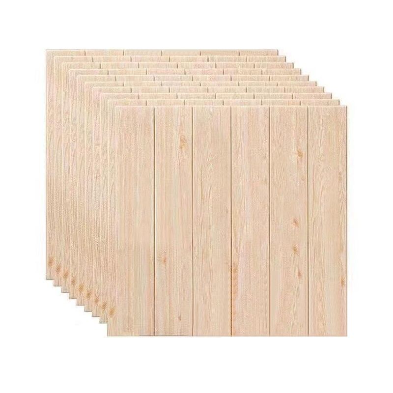 Sikunuo | Modern Tin Back Wall Panel Smooth Wall Ceiling Wood Grain Design Set of 1