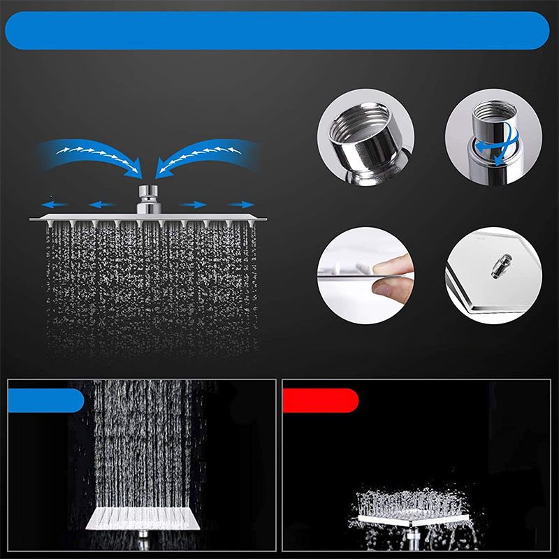 Sikunuo | Modern shower combination spray 5 setting patterns handheld shower head with large shower head