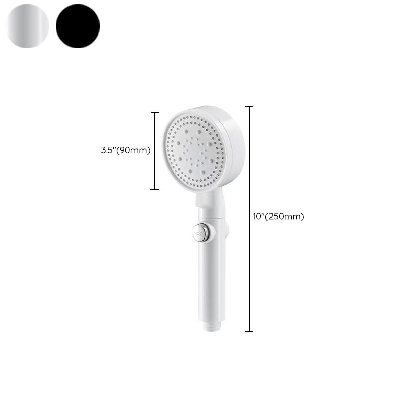 Sikunuo | 5 Sprays Shower Head Round Wall Mounted Plastic Wall Connector Holder Handheld Shower Head