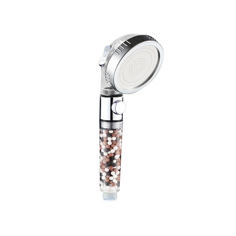 Sikunuo | Modern Handheld Shower Head Round Filter Ball Spray Head in Silver