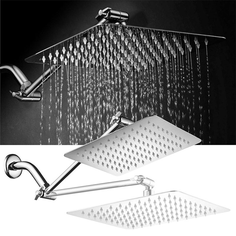 Sikunuo | Wall Mounted Fixed Shower Head Modern Style Metal Shower Head