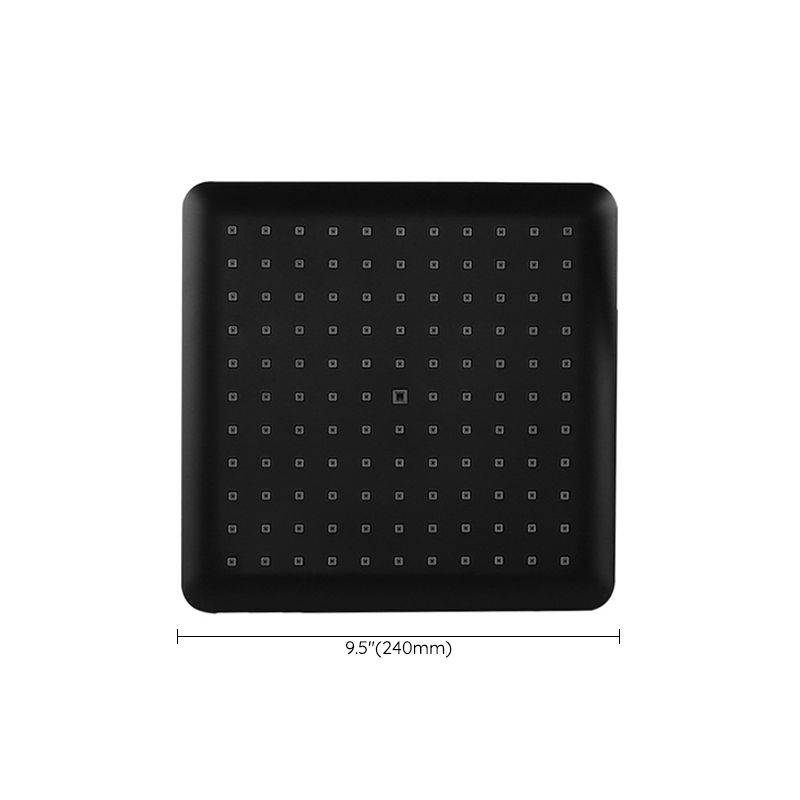 Sikunuo | Modern square matte black shower head rainfall shower head combo