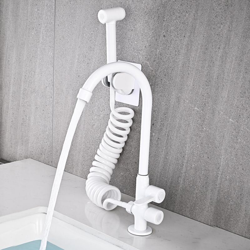 Sikunuo | Single Cold Water Valve Uniform Color High Arc Deck Mounted Bathtub Faucet
