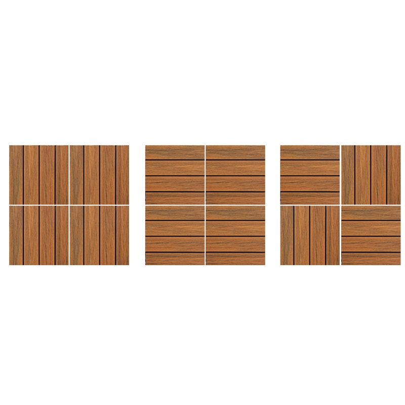 Sikunuo | Square PVC Deck/Patio Floor Tiles Interlocking Installation Outdoor Patio Tiles
