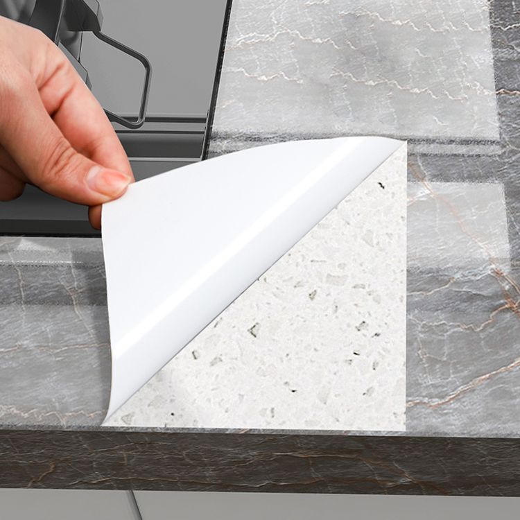 Sikunuo | Modern Peel & Stick Field Tiles Plastic Wallpaper for Kitchen Backsplash