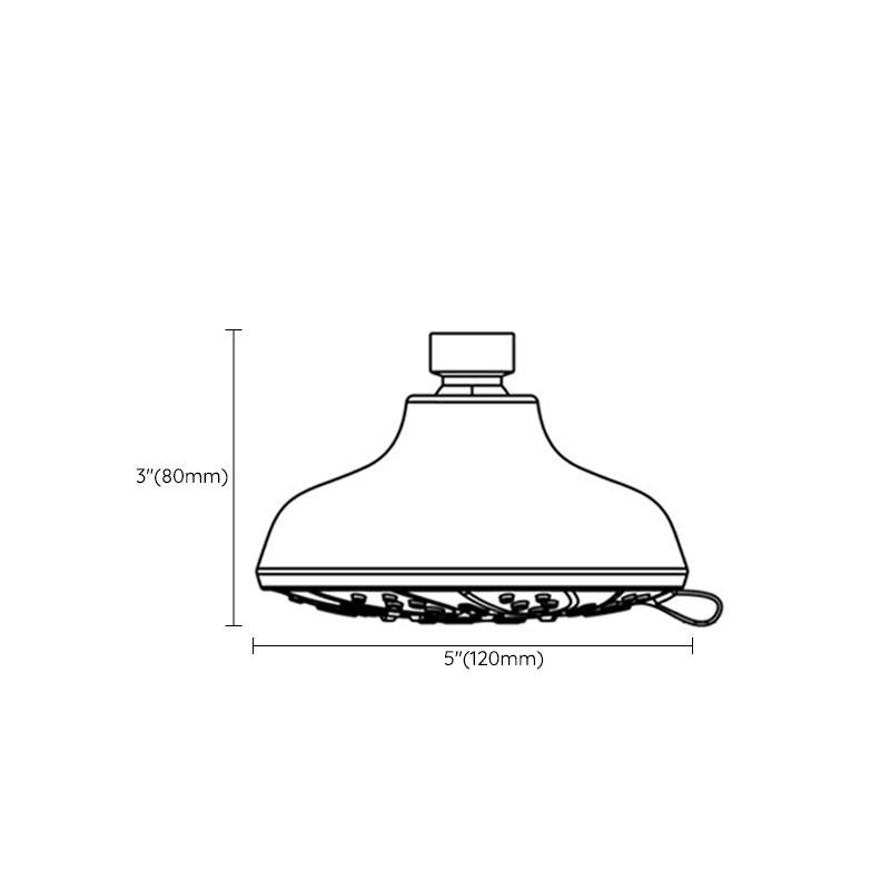 Sikunuo | Round Fixed Shower Head Adjustable Spray Pattern Wall Mounted Shower Head