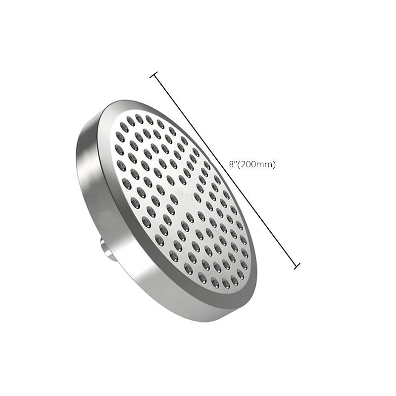 Sikunuo | Contemporary Fixed Shower Head Round Metal Spray Head in Silver