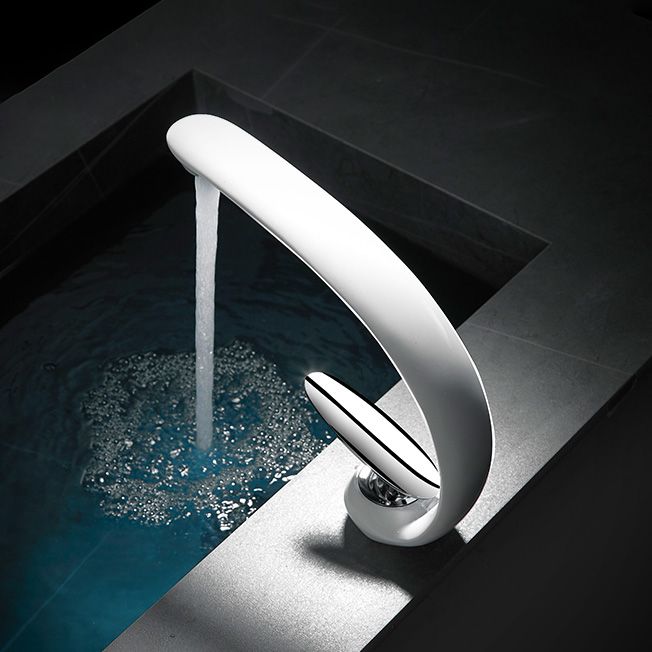 Sikunuo | Unique Bathroom Waterfall Spout Brass Basin Faucet