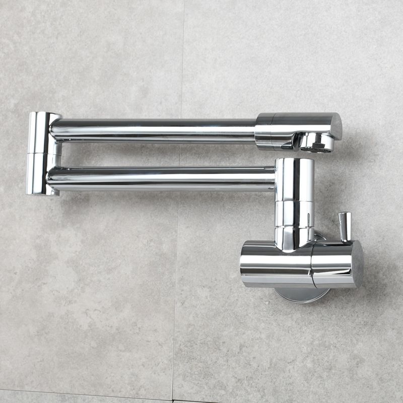Sikunuo | Modern Pull-down Faucet Single Handle Wall Mounted Pot Filler Low Profile 1 Holder Filler