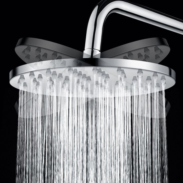 Sikunuo | Metal Shower Head Combo Contemporary Round Fixed Shower Head for the Bathroom