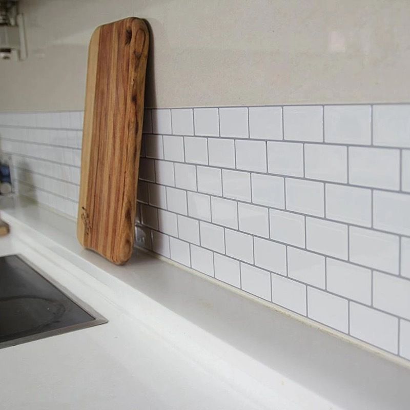 Sikunuo | Modern Peel and Stick Tiles PVC Subway Tile Peel and Stick Wall Tile for Bathroom