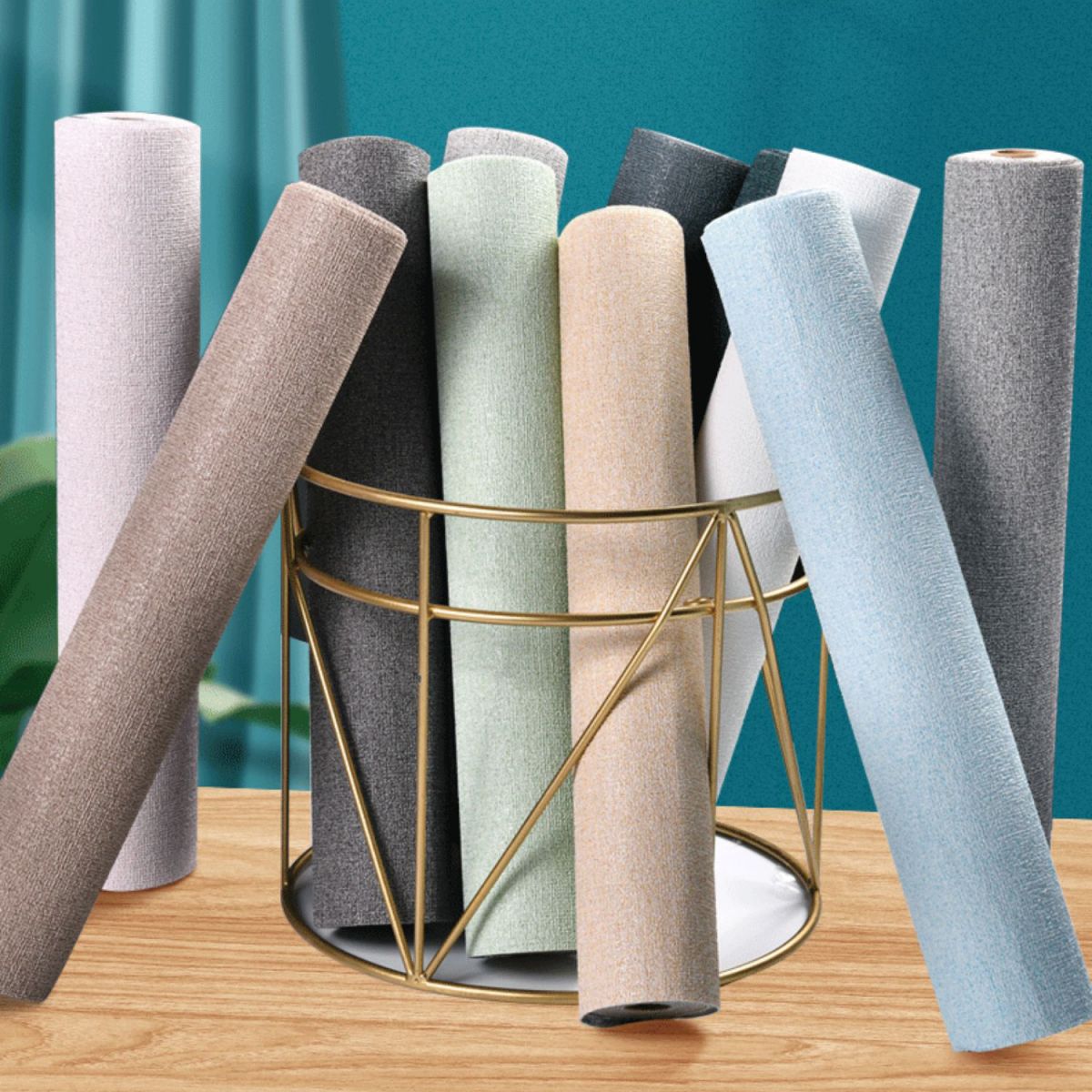 Sikunuo | Modern Tin Back Wall Cladding Texture Linen Roll Wall Ceiling Panel