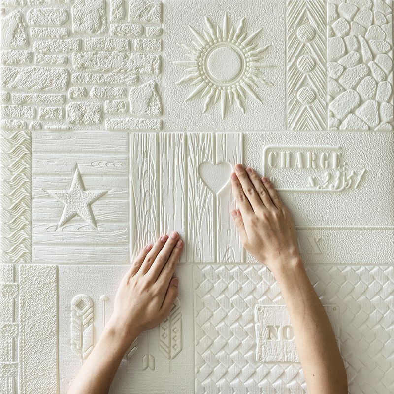 Sikunuo | Peel and Stick Wall Ceiling 3D Embossed Wall Covering with Waterproof
