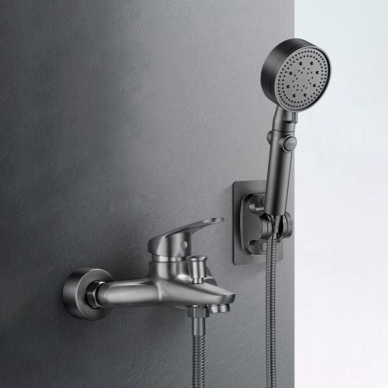 Sikunuo | Bathtub filler wall mount hand shower single lever handle 2 holes low arc bathtub faucet with hose