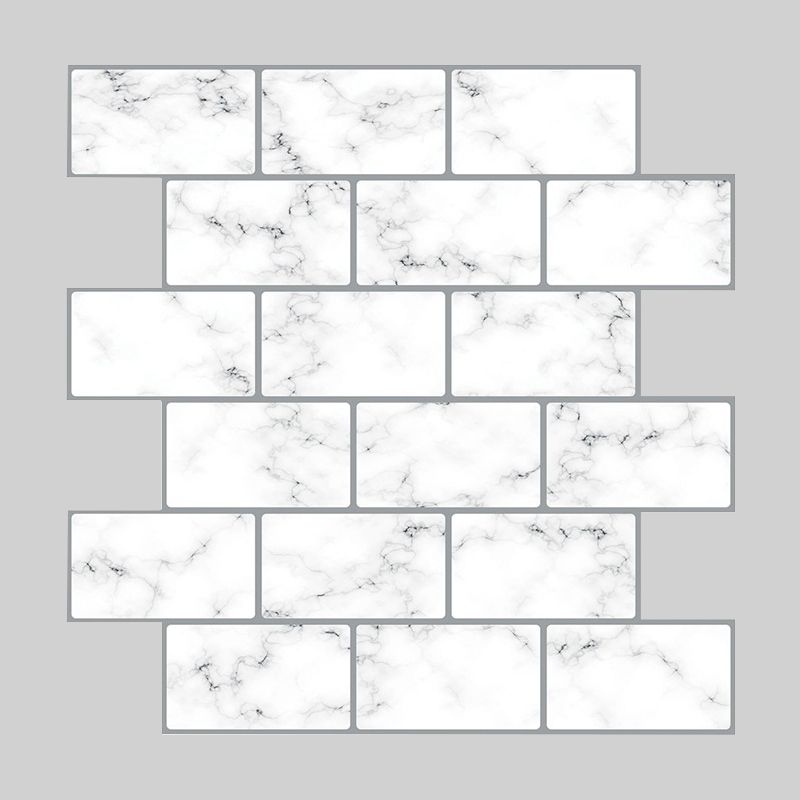 Sikunuo | Peel and Stick Wall Tile Water Repellent Rectangle PVC Peel & Stick Subway Tile