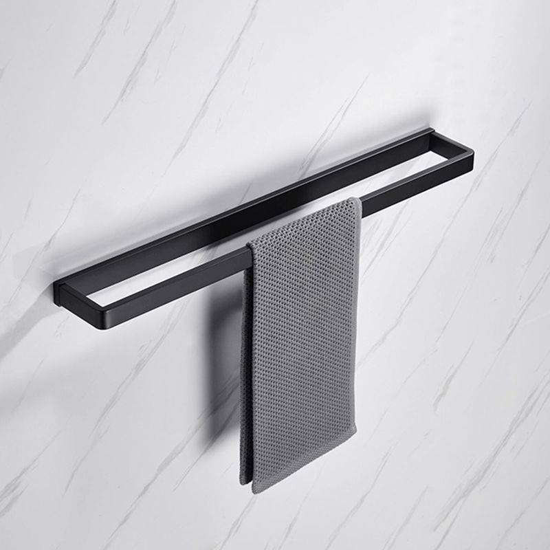 Sikunuo | Matt Black 5-piece modern bathroom accessory as a single item or as a set with towel bar