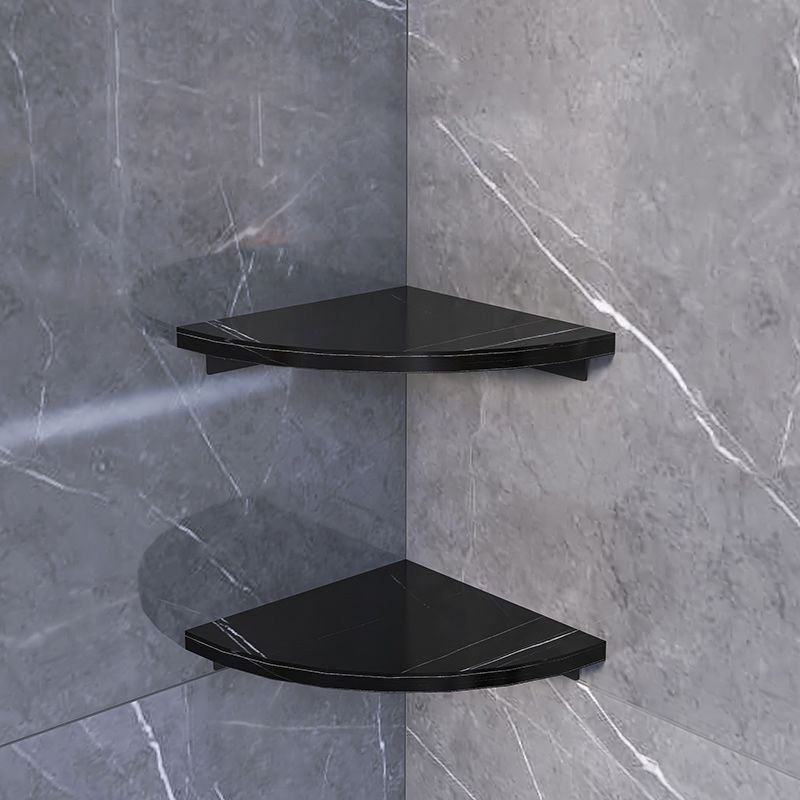 Sikunuo | 3-piece modern bathroom accessory set marble and metal bathroom shelf