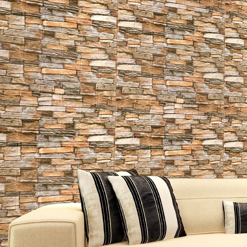 Sikunuo | Country House Wall Plank 3D Brick Bathroom Living Room Wall Panels Set of 2