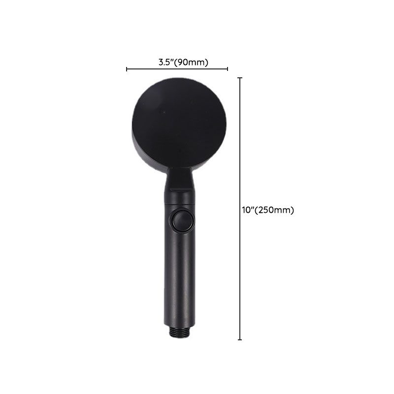 Sikunuo | Metal Black Shower Head Self-Cleaning Standard Round Hand Shower