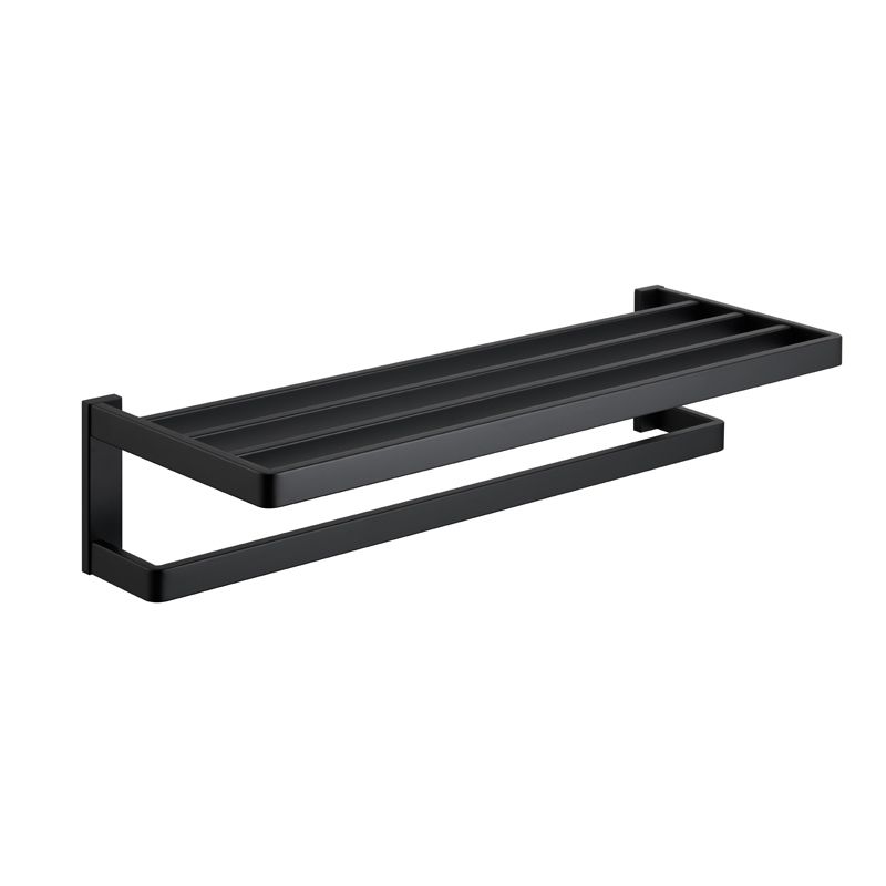 Sikunuo | Matt Black 5-piece modern bathroom accessory as a single item or as a set with towel bar