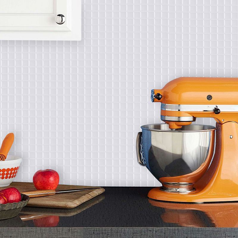 Sikunuo | Peel-and-Stick Tile Square Stain-Resistant Mosaic Peel-and-Stick Tile for the Kitchen